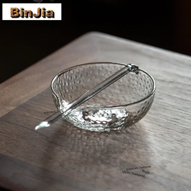 BAEJORIA 100ml Heat Resistant Glass Japanese Hammered Texture Teacup Drainage Green Tea Maker Bowl Tea-tasting Cup Master Cups