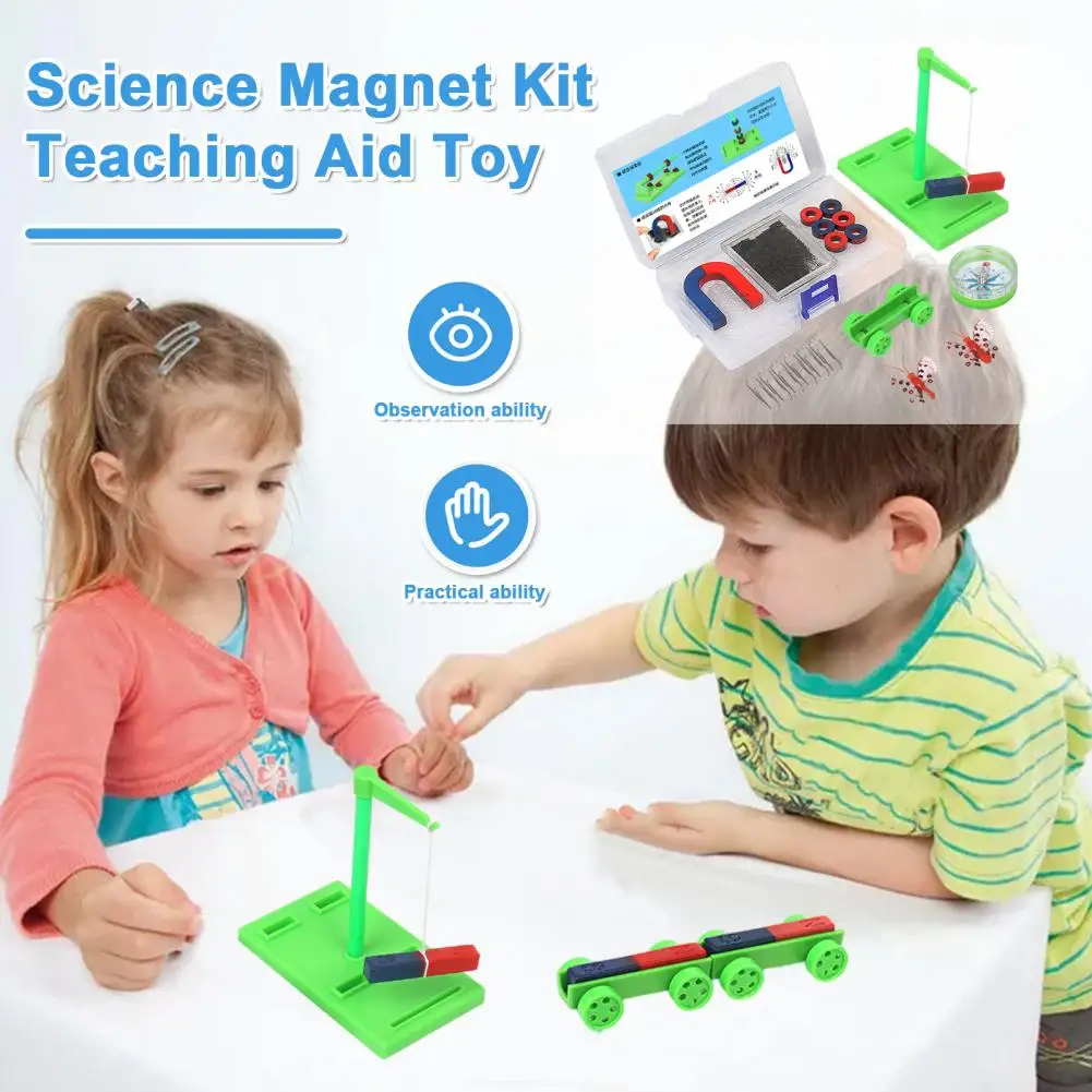 Experimentos de física recreativa para niños, Kit de experimento de imán Stem para niños, Educación Temprana, física para alumnos, prácticas