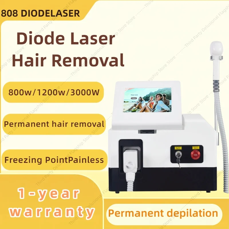

New summer ice platinum portable hair removal equipment 3 wavelength 808nm diode laser 808 hair removal instrument 808