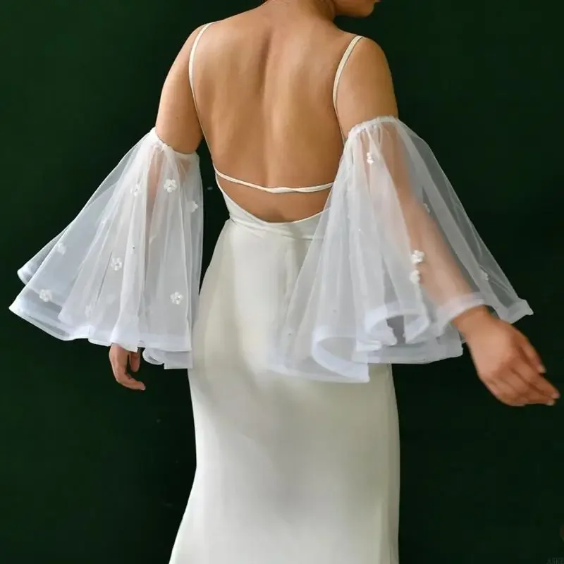 Guantes boda elegantes con perlas detalladas