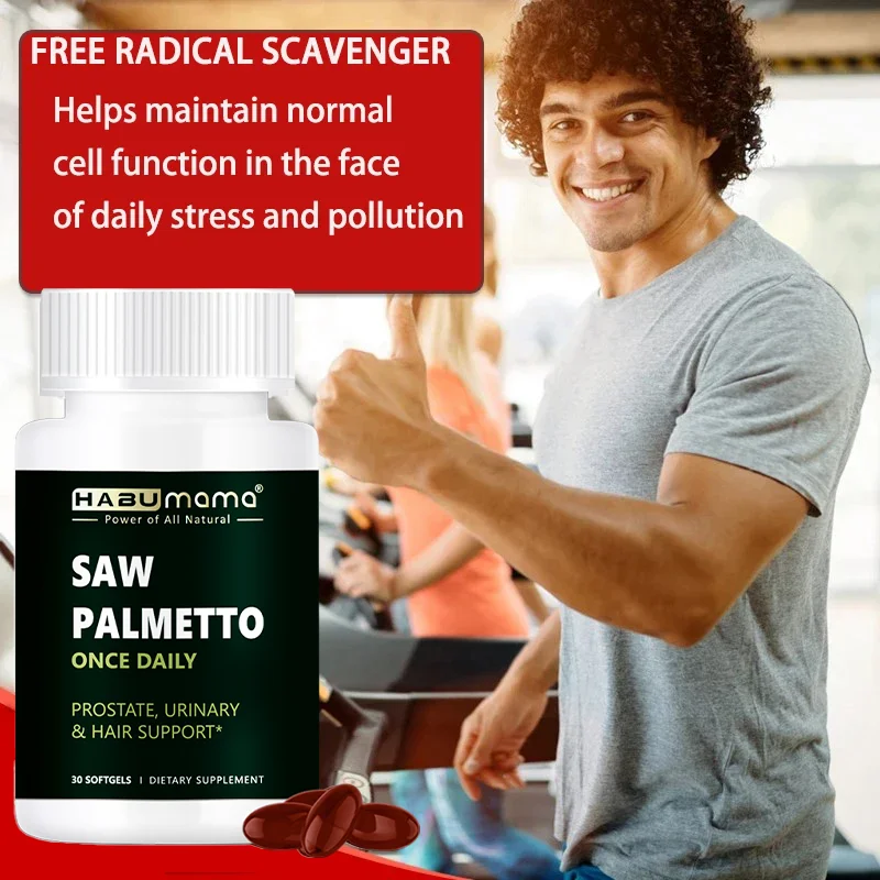 Prostate Health Supplement, Natural Saw Palmetto Extract, Supports Prostate and Hair Growth Capsules for Men and Women