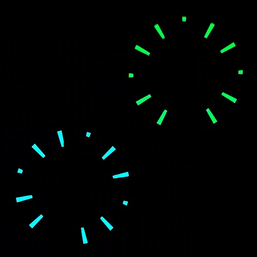 Mod NH35 Dial 28.5mm Green Blue Luminous Face Watch Dial Fit For NH34 7S26 NH35 NH36 Movement Seamaster Case Surface Dial