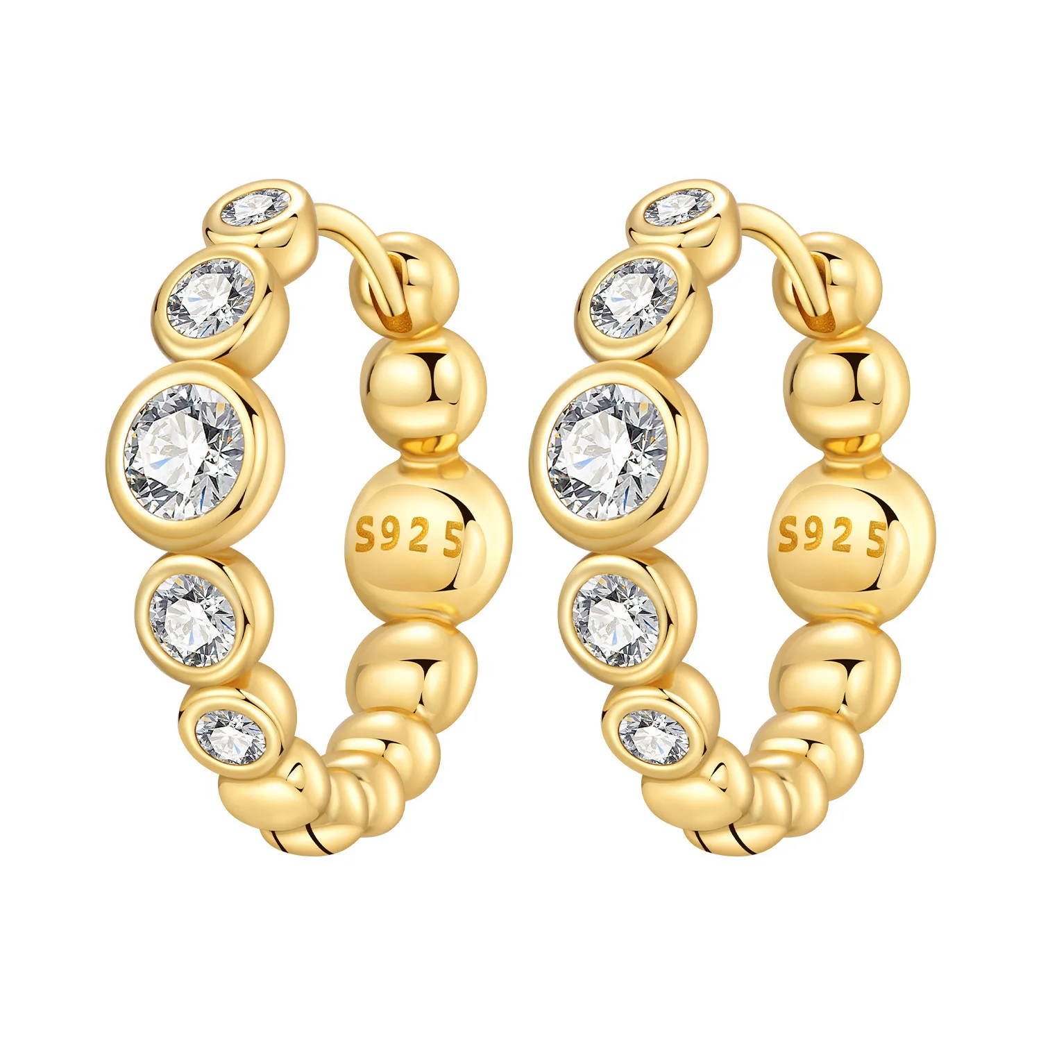 Orstarry S925 Sterling Silber 18k Gold Moderne Quadratische Ohrringe Creolen Für Frauen Schmuck Original Trendy Jahrestag Geschenke