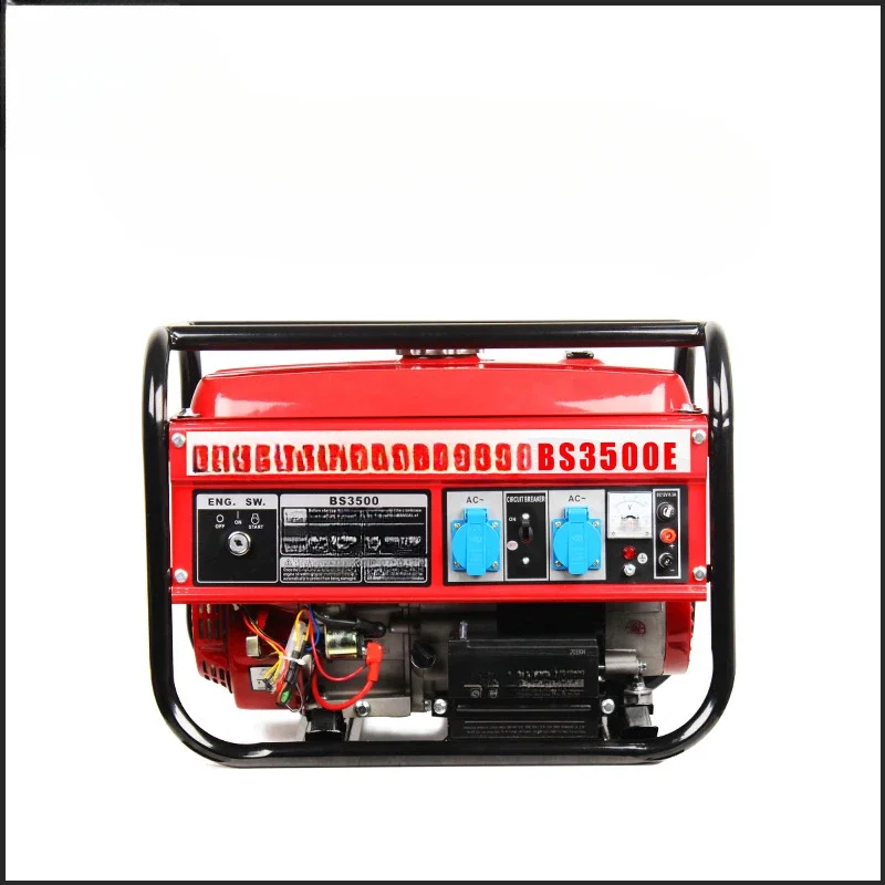 Spot small 3kw electric start copper wire gasoline generator set 220v single phase with DC household generator