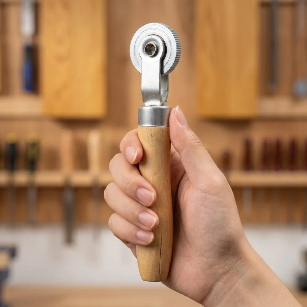 Professional Wooden Handle Tire Repair Tool Roller Bearing Universal Tire Patch Roller Multiple Size Tube Stitch Tool Auto Shop