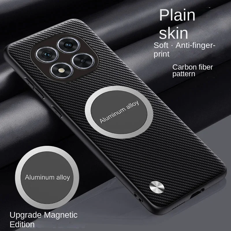 For Xiaomi Redmi Note 14 Pro Plus Case Soft Vegan Leather Magnetic Protective Back Cover Case For Redmi Note14 14Pro Phone Shell