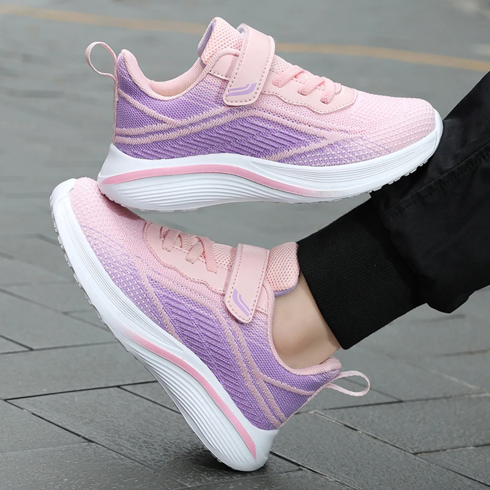 Kids Girls Sports Shoes Fashion Kids Running Shoes Breathable Mesh Sneakers Outdoor Casual Children Boys Sport Walking Footwear