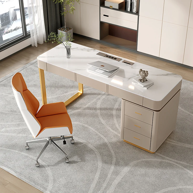 

Decoration Items Chairs Office Desks Table Luxury Design Table Slate Storage Cabinet Golden Scrivania Da Ufficio Furniture