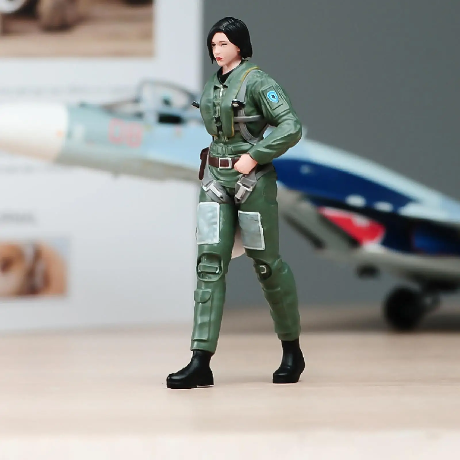

1 24 Scale Resin Officer Miniature Doll Figurine Detailed Diorama Figure Model Layout Decor for Fairy Garden Scene