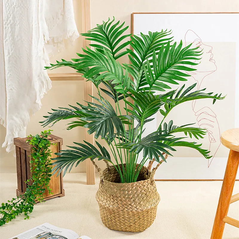 

66-83CM Artificial Palm Tree Tropical Green Fake Plants Simulation Monstera Plastic Coconut Tree Hotel Home Party Deco Accessori