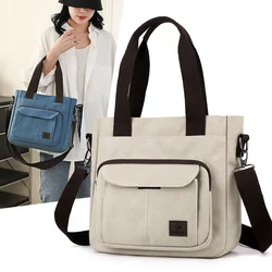 Large Capacity Women's Shoulder Bag Lightweight Travel Crossbody Bag New Arrival Canvas Schoolgirl Backpack Tote Mother Handbag