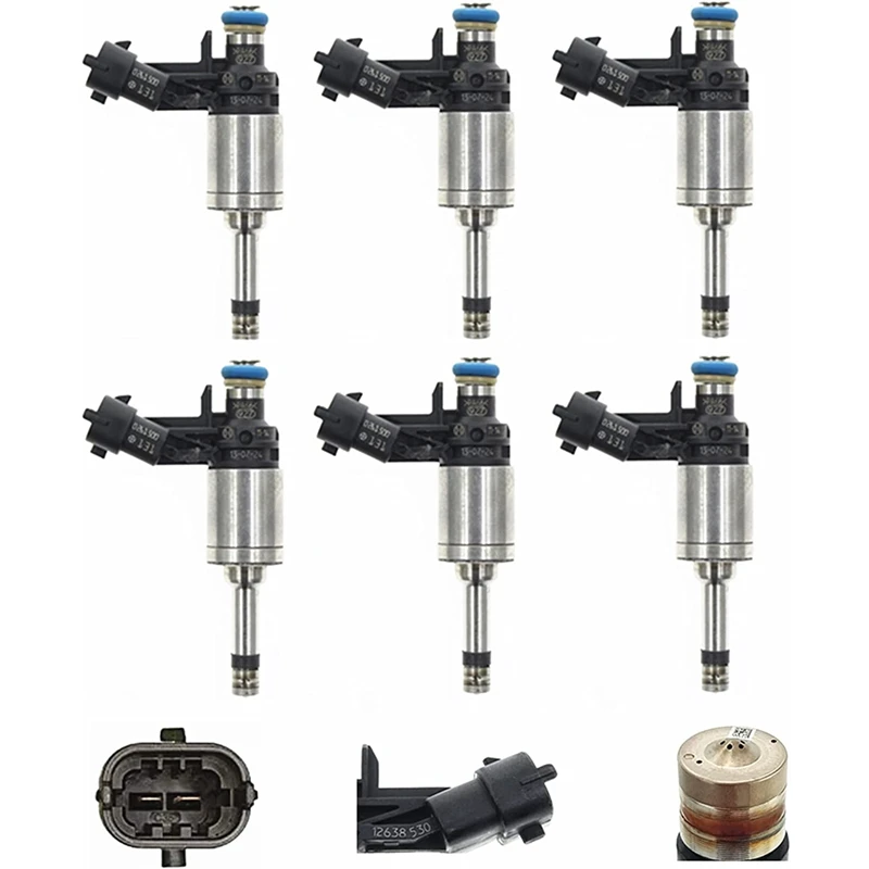 

6x Fuel Injector 0261500303 For 2012-2017 Buick Enclave Chevy Traverse GMC Acadia 3.6L 12663380