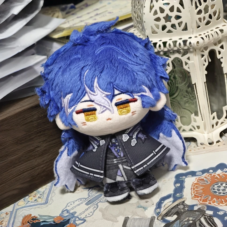 12cm Anime Game Genshin Impact Durin Flins Varka Kawaii Cosplay Cotton Dango Doll Keychain Mini Plushies Toy Figures Fans Gift