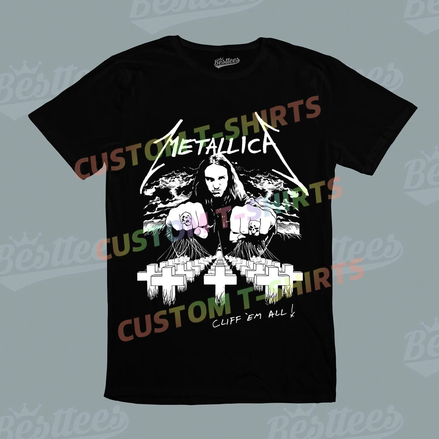 

Metallic Heavy Metal Los Angeles Rock N Roll Music Band T-Shirt