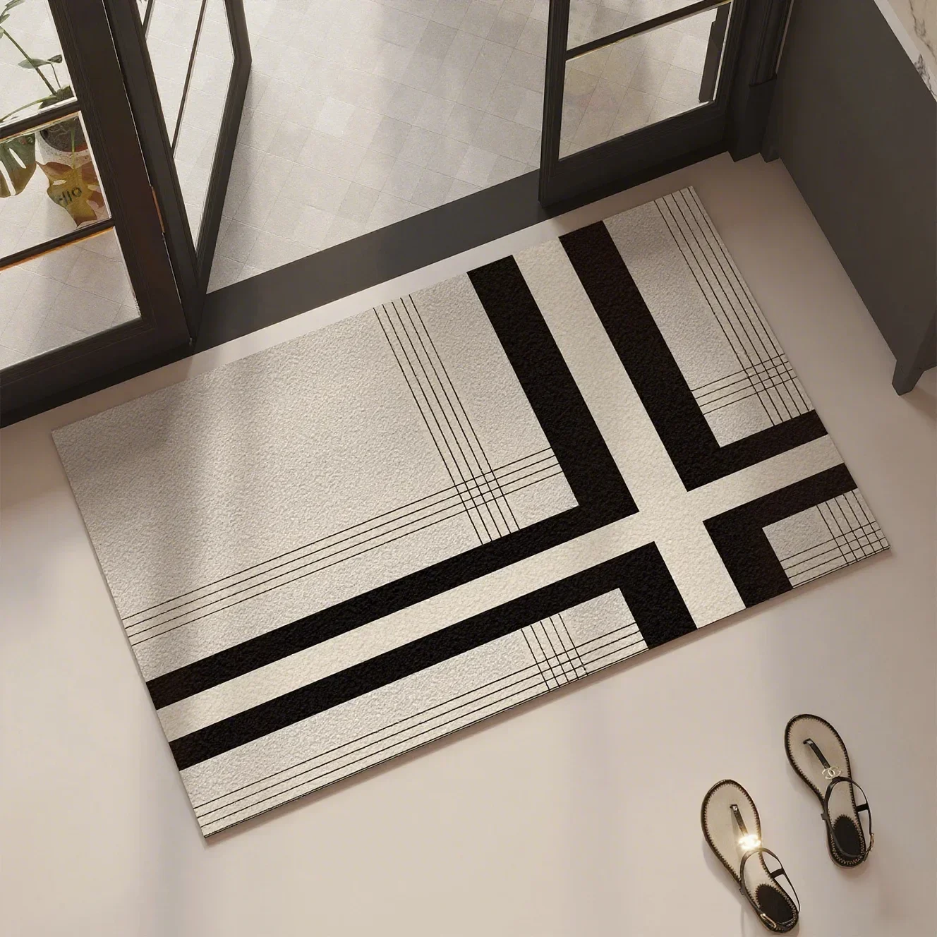 Bathroom Carpet Absorbent Floor Mat Diatom Mud Bath Shower Area Non-slip Foot Mats Black Home Decoration Rug for Toilet 욕실 매트