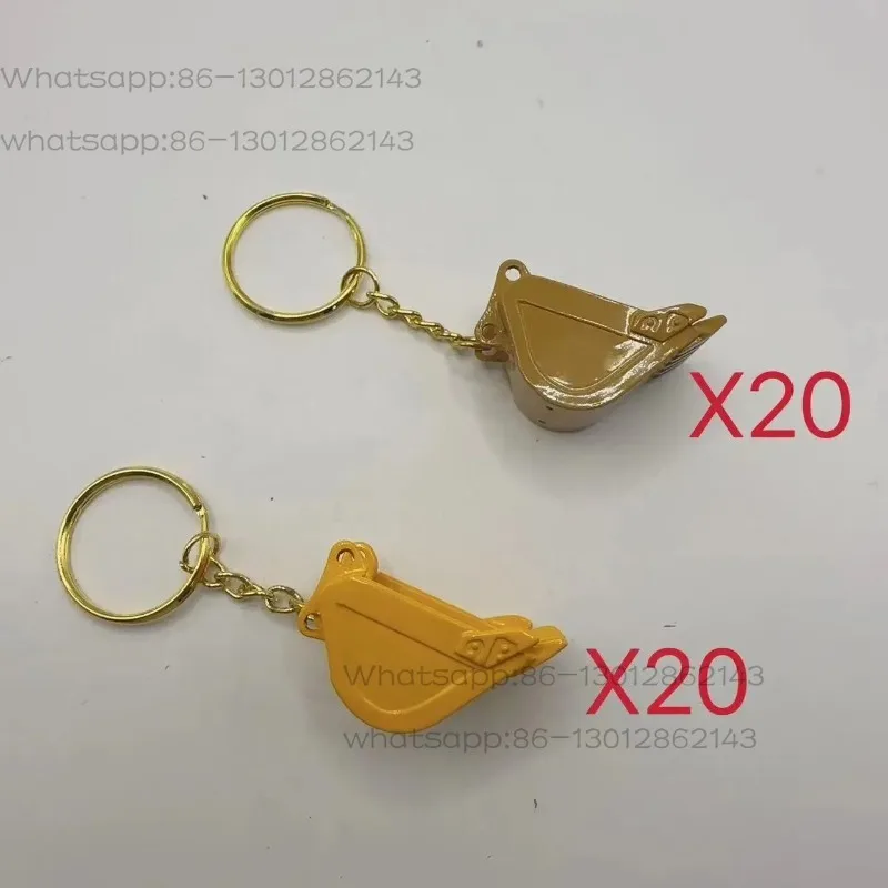 40Pcs Engineering Equipment Styling Keychain, Excavator Shaped Metal Pendant Key Accessories