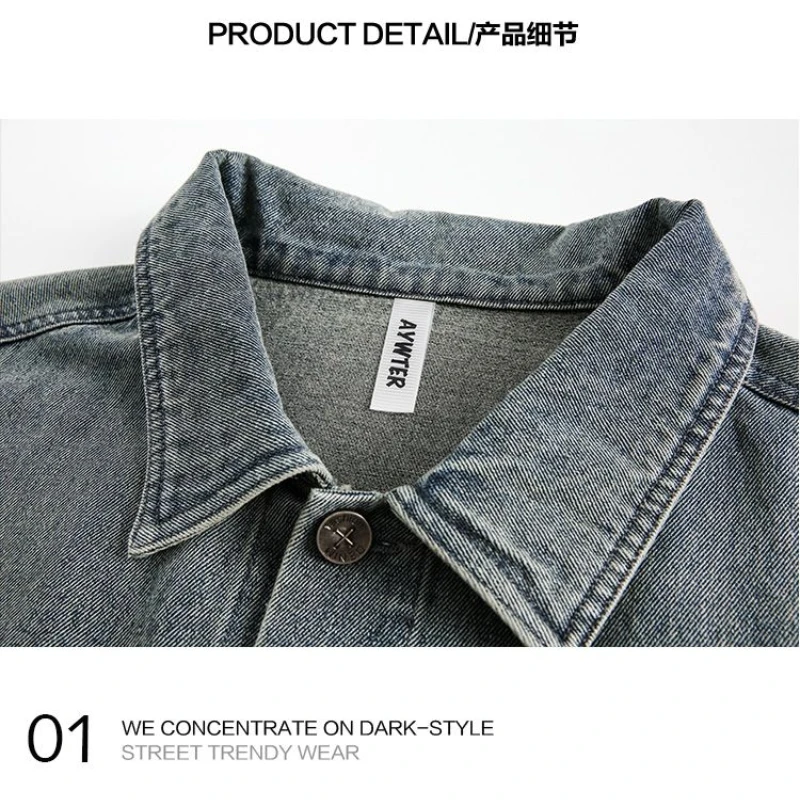 BEIANJI men clothing 2025 new American retro splicing plaid patch denim jacket men's spring trend design sense new men jacket