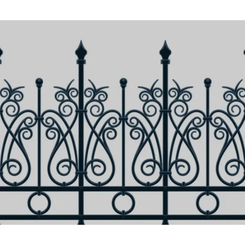 

4-футовый кованый железный забор из цинковой стали, граничный забор и ограждение, решетка и ворота, категория продуктов