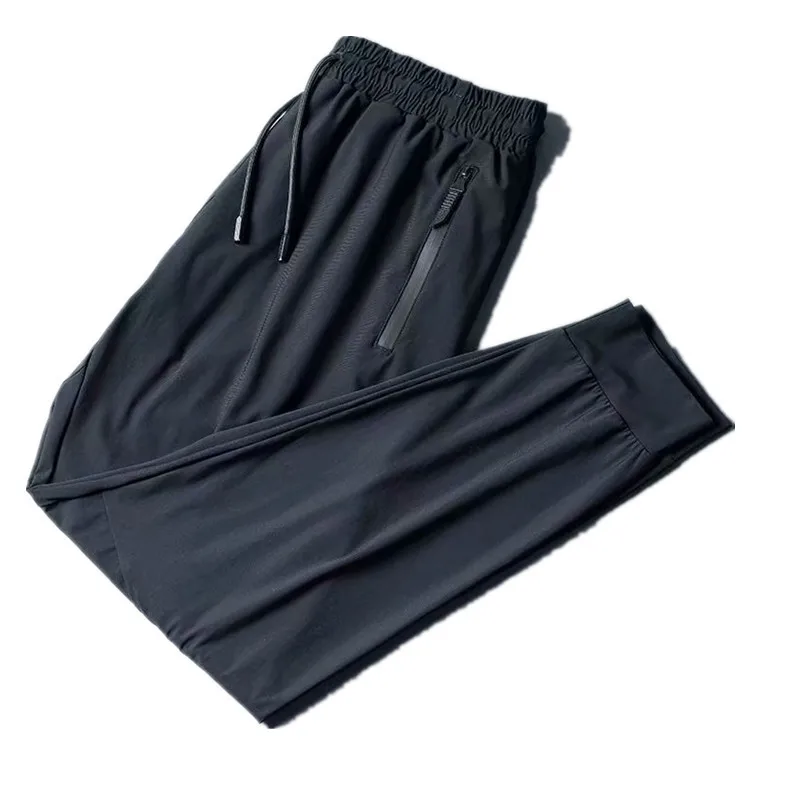 Calça esportiva Ice Silk Moisture Wicking, linha reta, Casual, Tendência, Verão, Novo, 2024