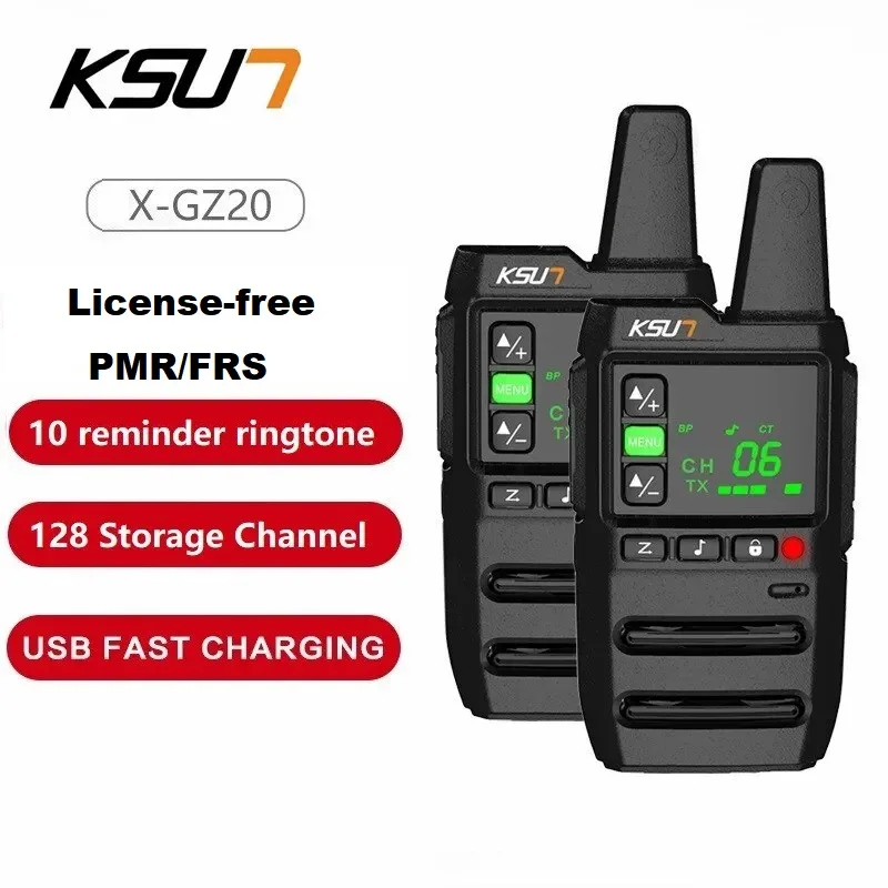 KSUT GZ20 Walkie Talkie 2 PCS Included FRS/ PMR446 Radio Comumicador Station Receiver Portable Wireless Set For Camping Hotel