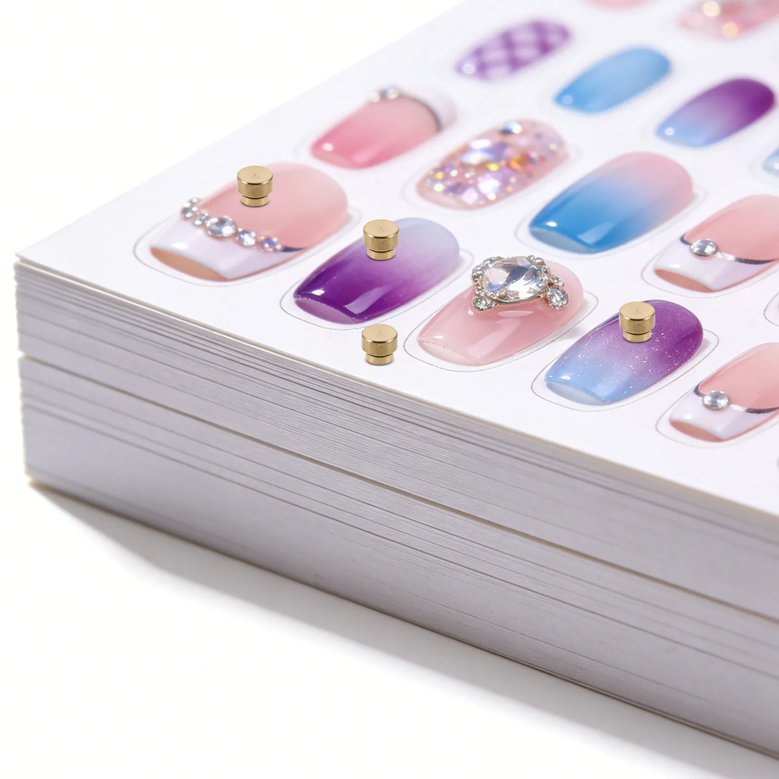 Colorful Nail Art Stone Bearings Assorted Sizes Sparkly Rhinestones for Nail Craft Glittery Manicure Decoration Kit Tools
