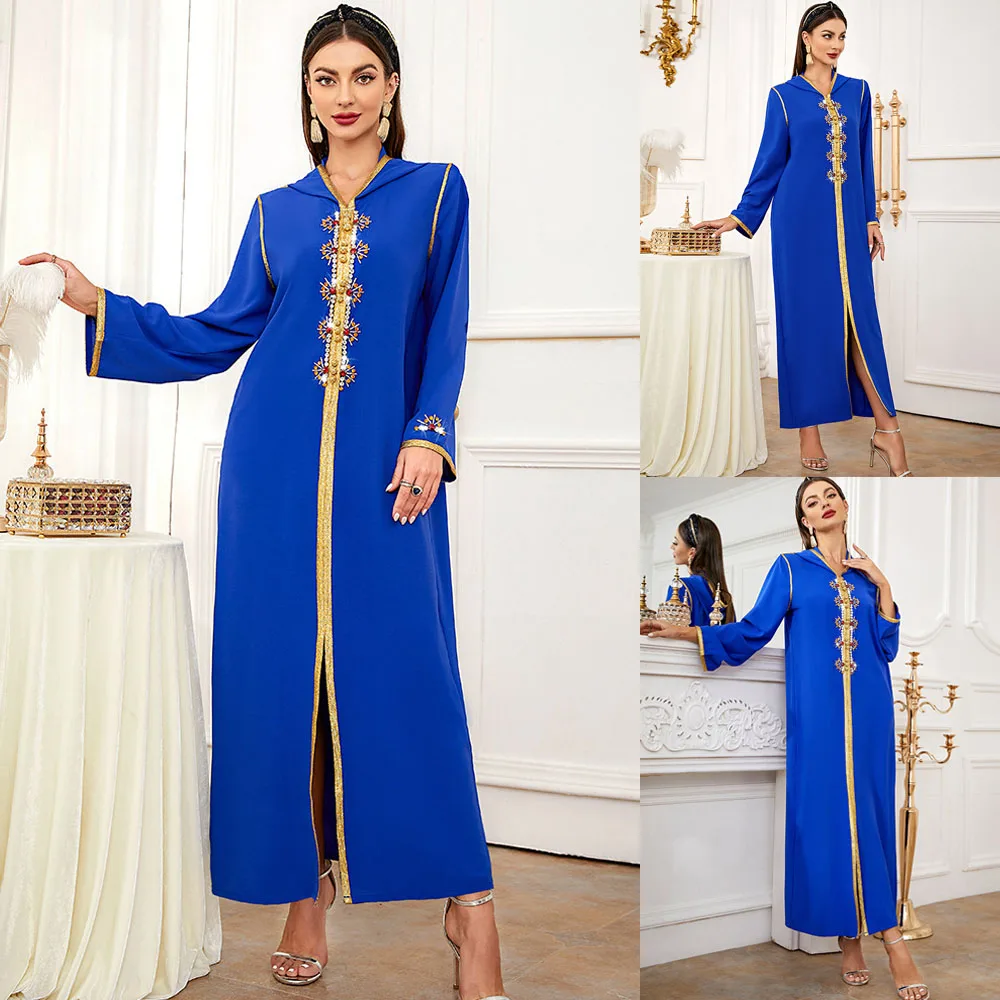 

Abaya Dubai Turkish Islam Arabic Muslim Fashion Hijab Long Dress Kaftan Robe Longue Femme Maxi Dresses For Women Caftan Marocain