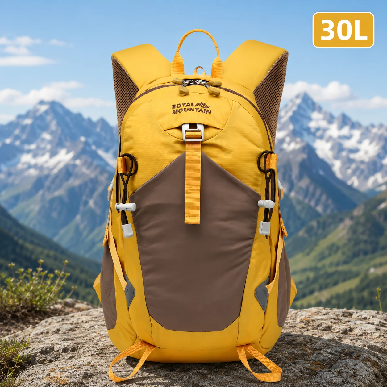 30L Hiking Backpack Multi Pocket Outdoor Travel Daypack with Adjustable Shoulder Straps for Commuting Men and Women
