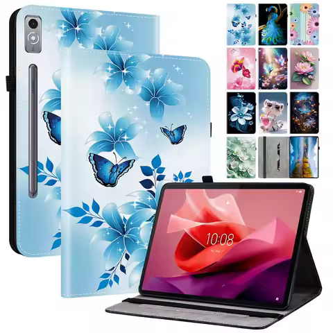 Tablet Case For Lenovo Tab P11 Pro Gen 2 11.2 2022 11.5 2023 TB350FU P12 12.7 idea Tab Pro 12.7 2025 Leaher Wallet Flip Cover