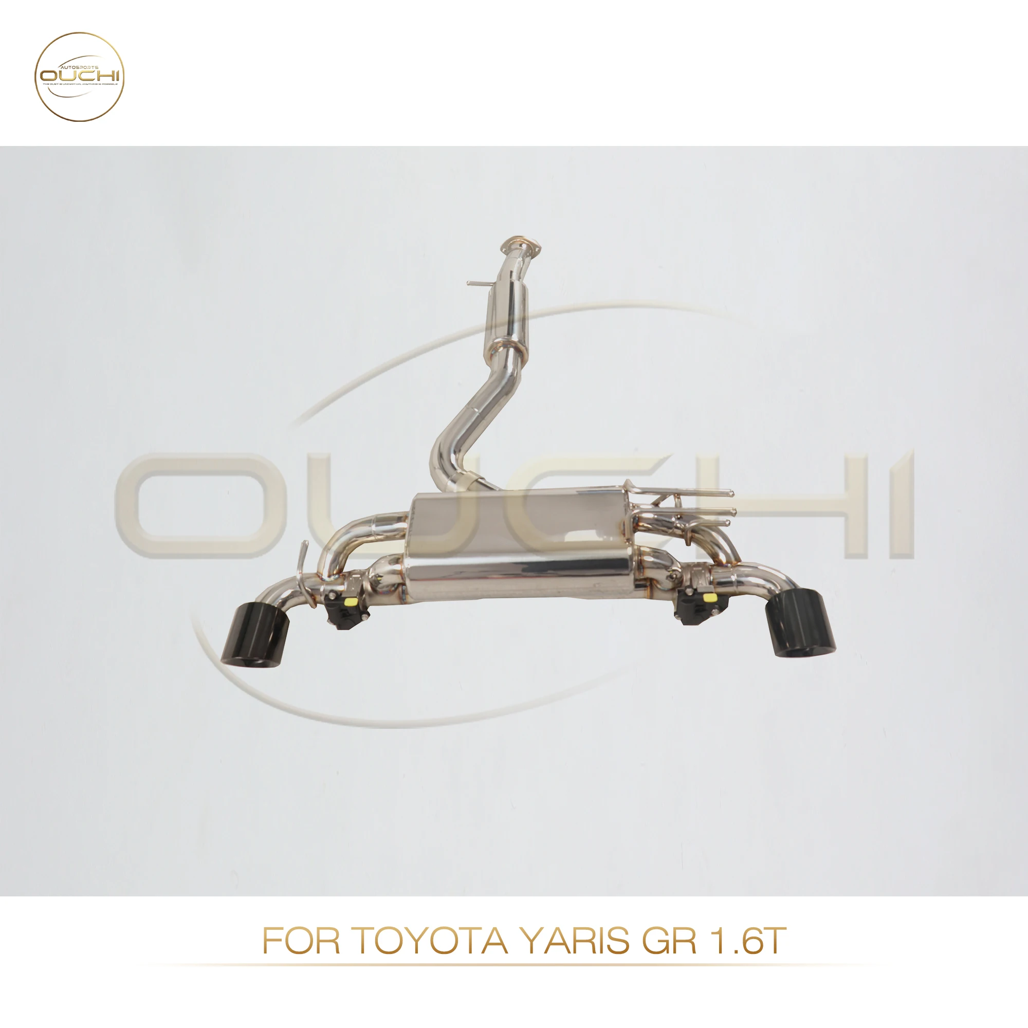 نظام عادم كامل من الفولاذ المقاوم للصدأ من OUCHI لسيارة Toyota Yaris GR 1.6T مع صمامات كاتم الصوت ونظام عادم الأنابيب الأوتوماتيكية