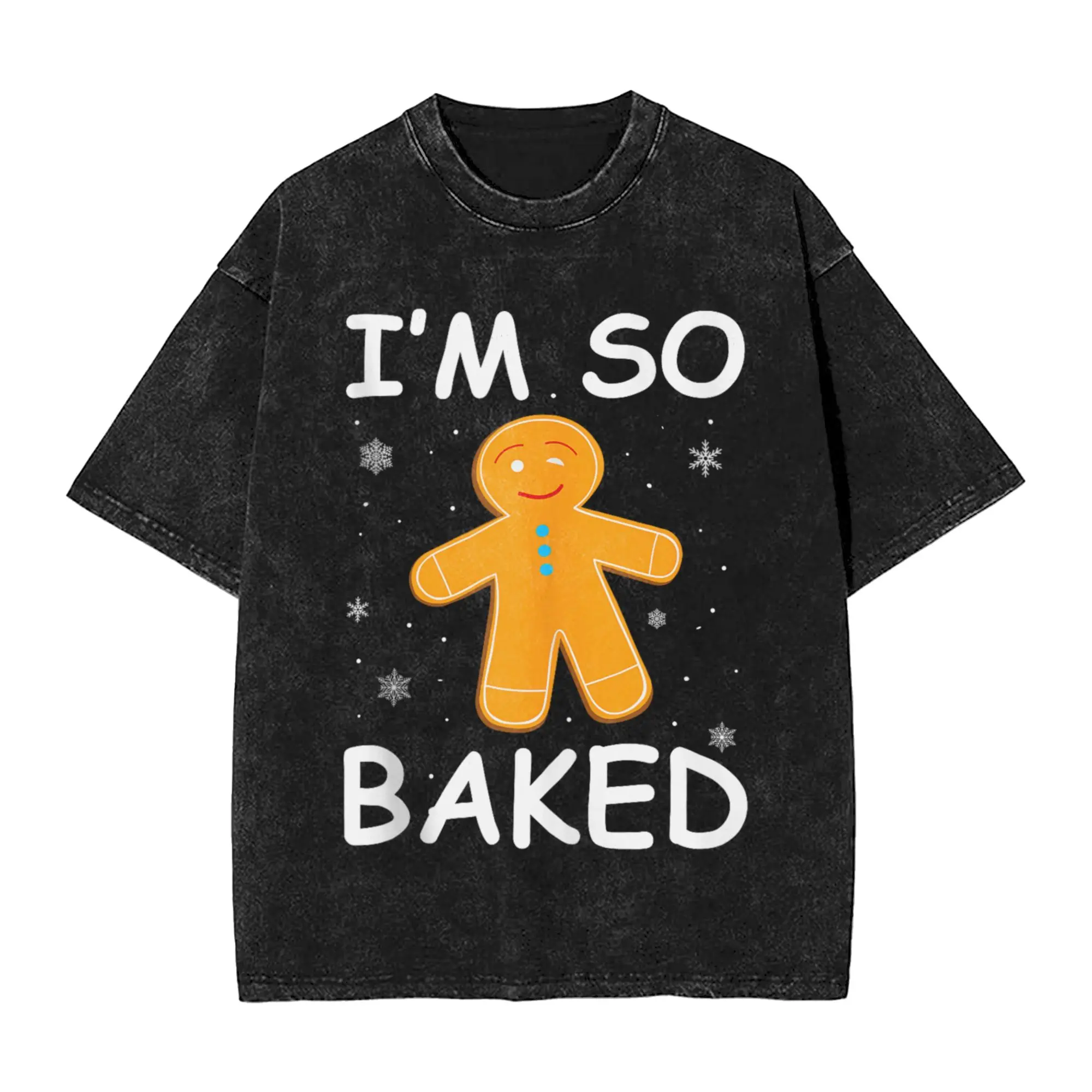 

I'm So Baked Gingerbread Man Cookie Baking Funny Christmas T-Shirt Trendy T-Shirts Short Sleeve Tshirt Summer Oversized Top Tees