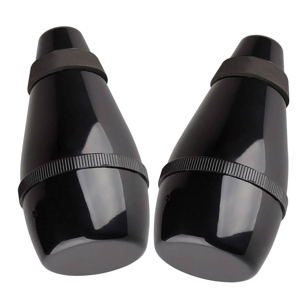 

2 Pcs Trumpet Mute for Musical Instrument Practice Brasses Abs Muffler Bell Cover