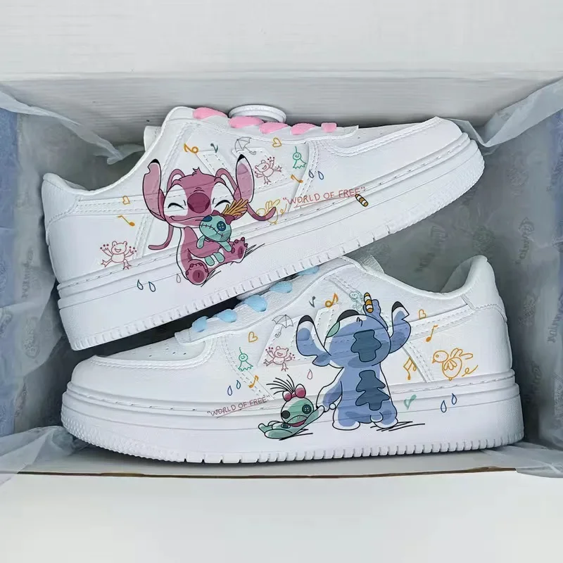 Disney Girls Stitch Prinzessin süße Freizeit schuhe rutsch feste Sportschuhe mit weichem Boden für Mädchen Geschenk