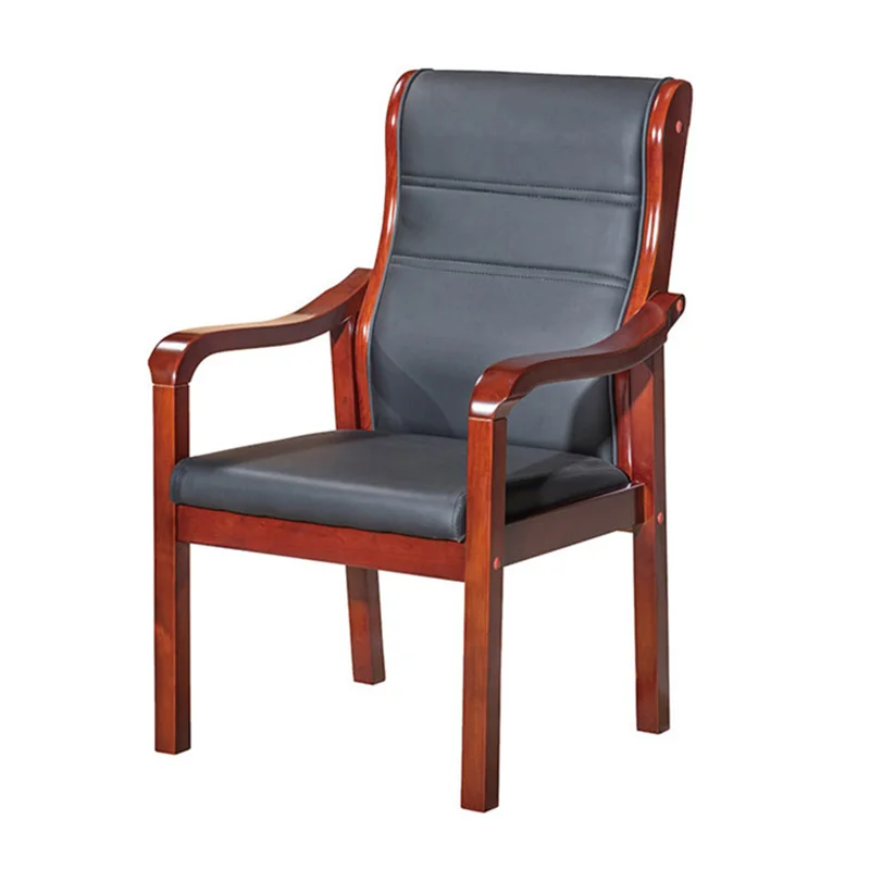 Executive Leather Modern Comfortable Wooden Office Seat Computer Manager Leather Chairs Luxury Sillas De Oficina Customization