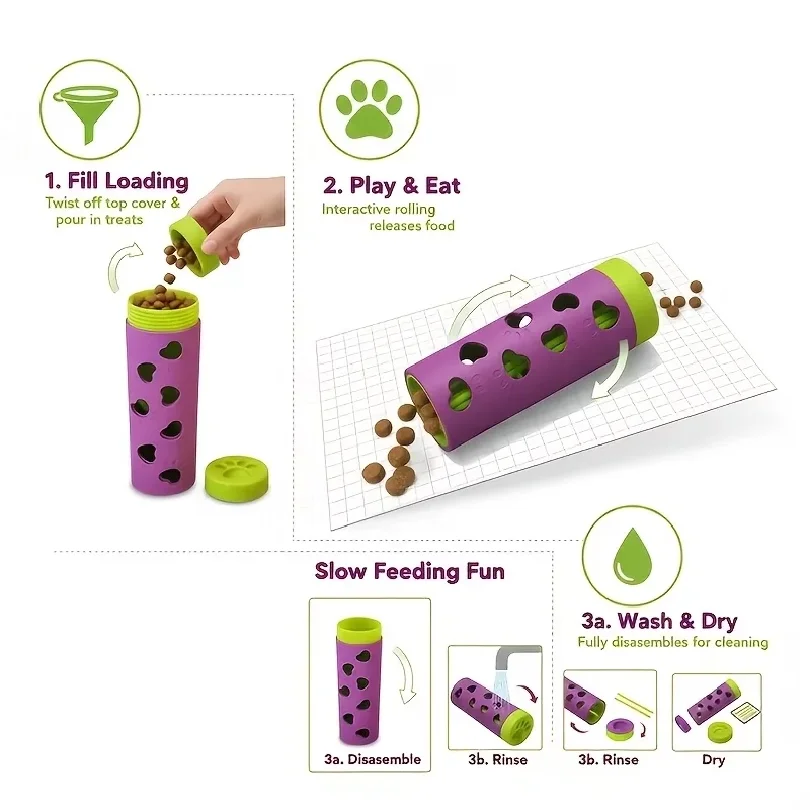 Interactive Detachable Pet Slow Feeder Treat Dispenser | Bite-Resistant Chew Toy for Dogs & Cats, Indoor-Outdoor Use gallery 4
