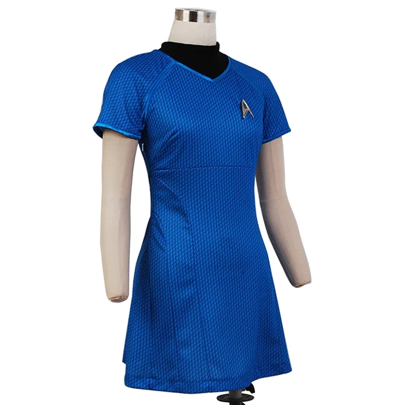 Startreks Costumes Cosplay ST Into Darkness Carol Marcus Original Blue Woman Uniform Cosplay Costumes