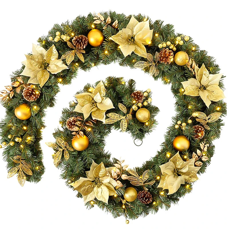 

Christmas decorations 2.7M rattan wall hanging hotel shopping mall window scene arrangement upside down rattan creative ornament