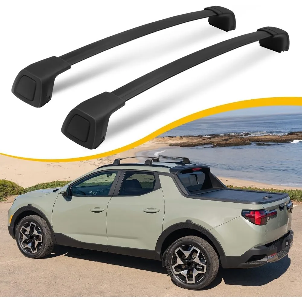 قضبان سقف عالمية قابلة للقفل لسيارة Hyundai Santa Cruz SE SEL Premium Limited موديلات 2022-2025، مناسبة لحامل الأمتعة I