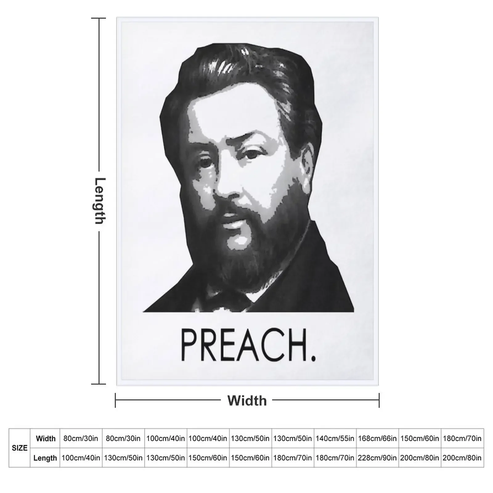 Charles Spurgeon - Preach. Premium Throw Blanket Bed linens warm winter Summer Decorative Sofas Flannels anime Blankets