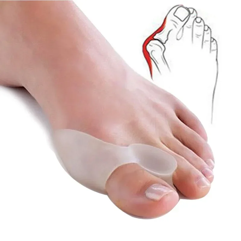 Outil de soin des pieds en gel de silicone, séparateur, lisseur, ajusteur, protecteur, hallux valgus, oignon, 2 pièces