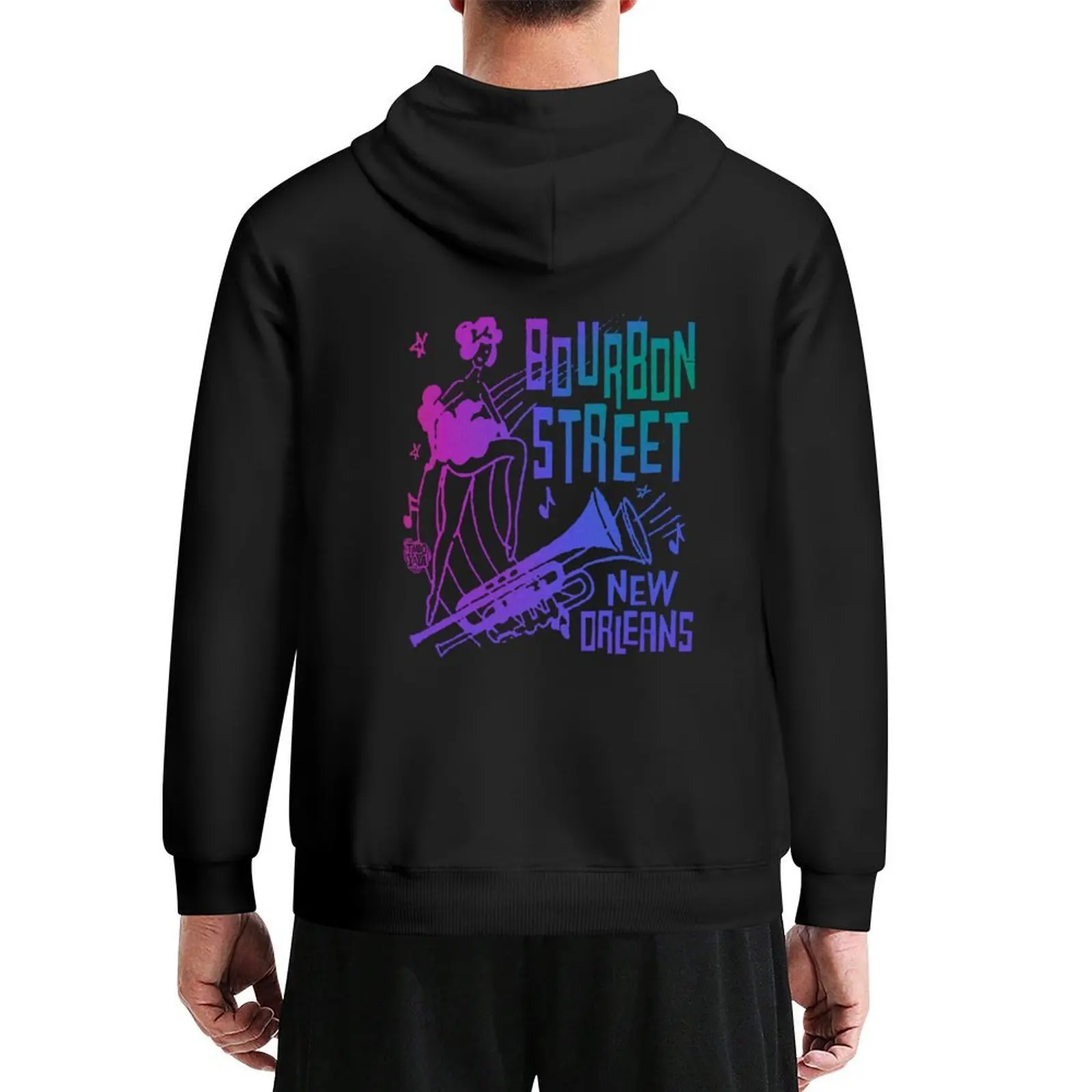 

Bourbon Street Jazz Hoodie men clothes japanese style winter clothes anime clothing new features of hoodies & sweatshirts