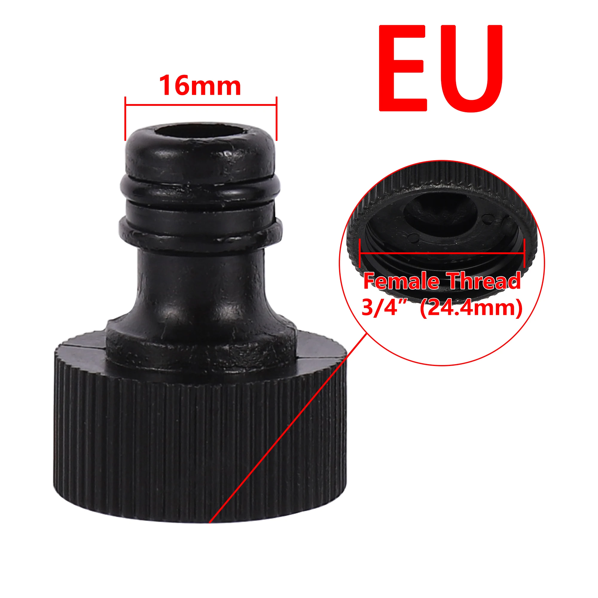 3/4 Inch US/EU Thread Fitting 16mm Pacifier Quick Connector Garden Hose Quick Connector Irrigation Water Connector