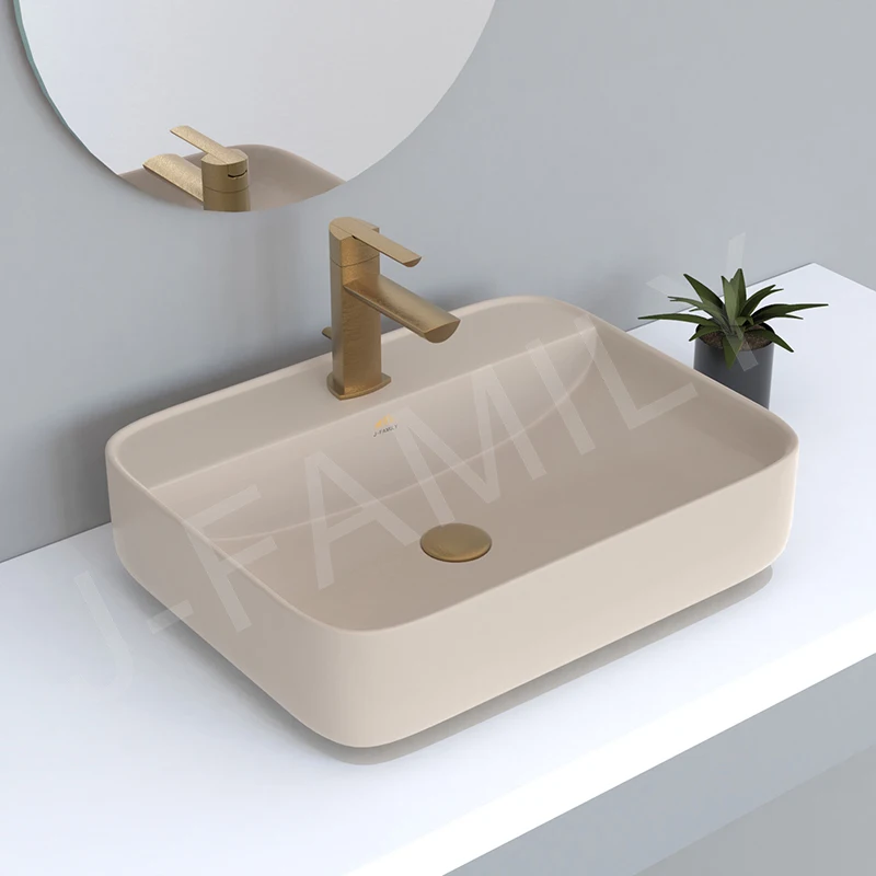 New Design Artistic Bathroom Vanity Sink Ceramic White Factory Hot Selling Wash Basin Display