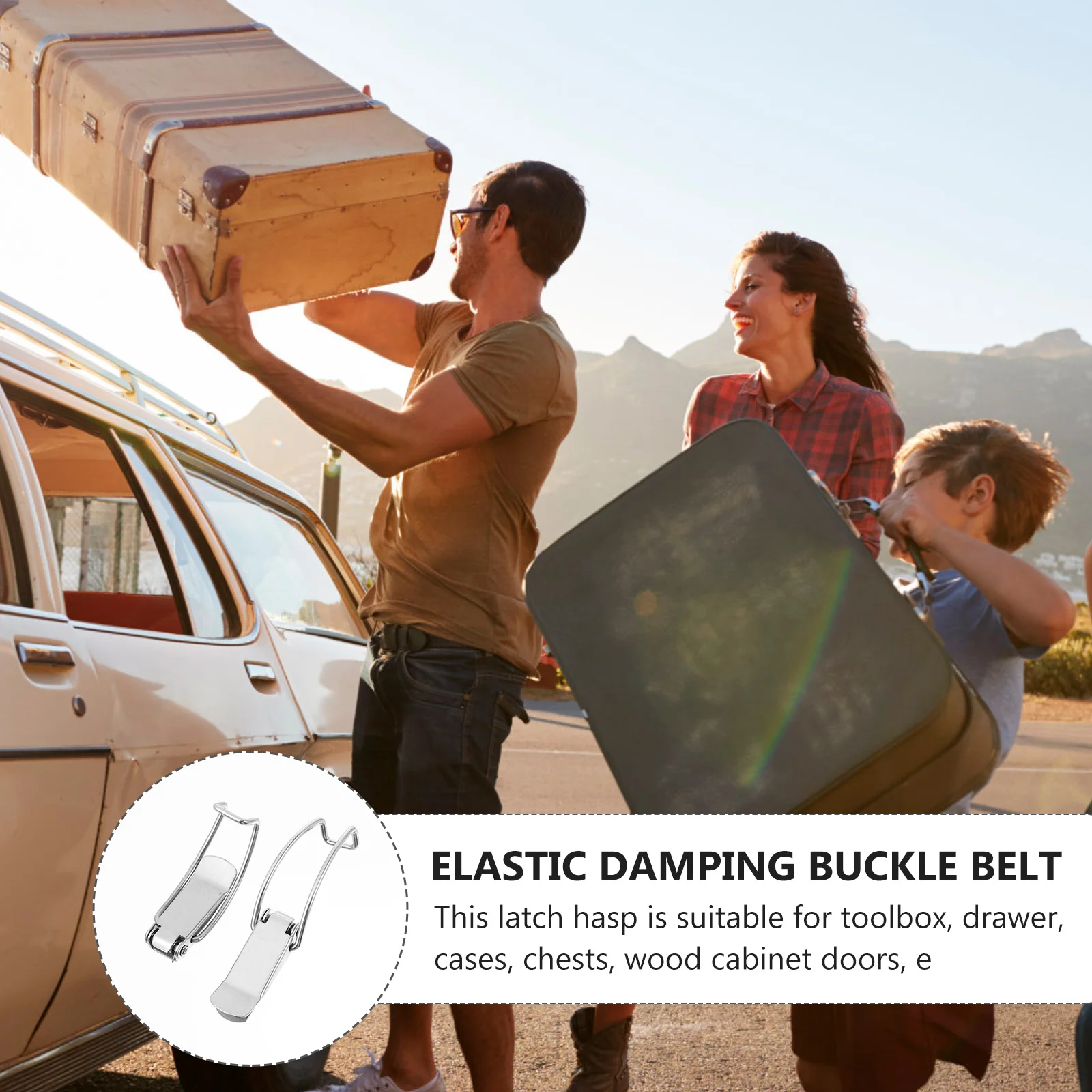 

6Pcs Spring Loaded Lock Buckle Nickel Plated Iron Durable Toggle Latch Hasp for Box Drawer Cabinet Spring Loaded Latch Hasp