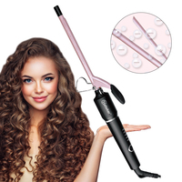 Hatteker 9mm Ion Hair Curler for Women Ultra-Fine Curling Iron 30s Instant Heating Negative with Anti-Scald Design