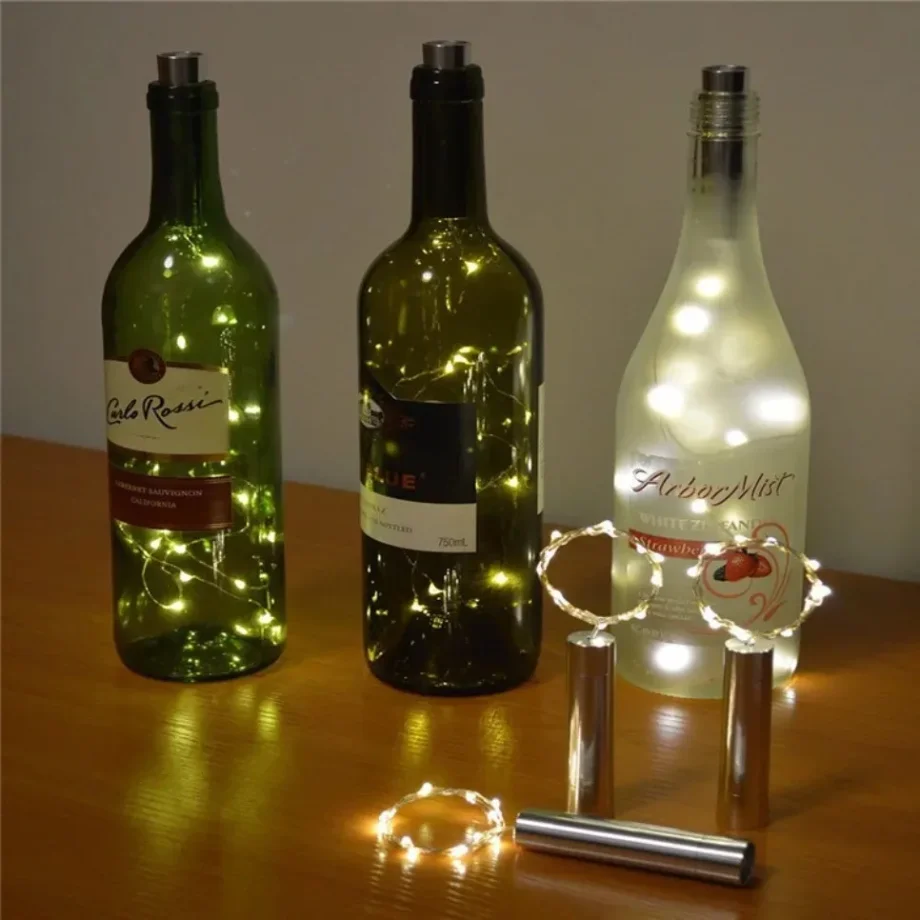 1/2/3M LED Wine Bottle Cork Starry Light String for Festival Wedding Christmas Decoration Party Decor Copper Wire Night Light