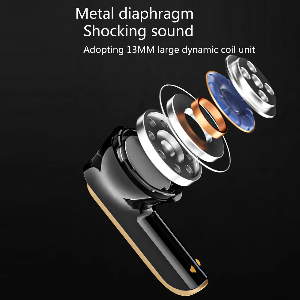 سماعات G20 اللاسلكية TWS سماعات بلوتوث للتحكم باللمس سماعة ألعاب ستيريو رياضية مع ميكروفون تشير إلى الهاتف الذكي