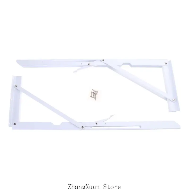 

3XUF 1 Pair Sturdy Folding Shelf Brackets Heavy Duty Metal Triangular Table for Bench Folding Shelf Bracket 20In/18In/14In/