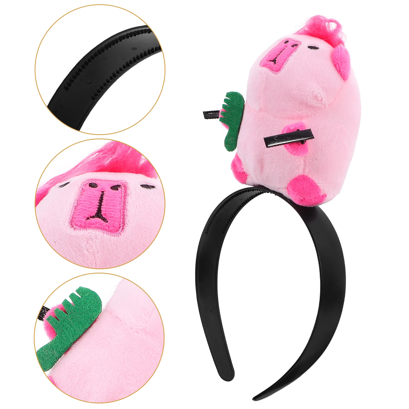 

Capybara Headband Cartoon Animal Hair Band Party Festival Photo Props Lightweight Comfortable Costume Accessory Decor Horn Hoops