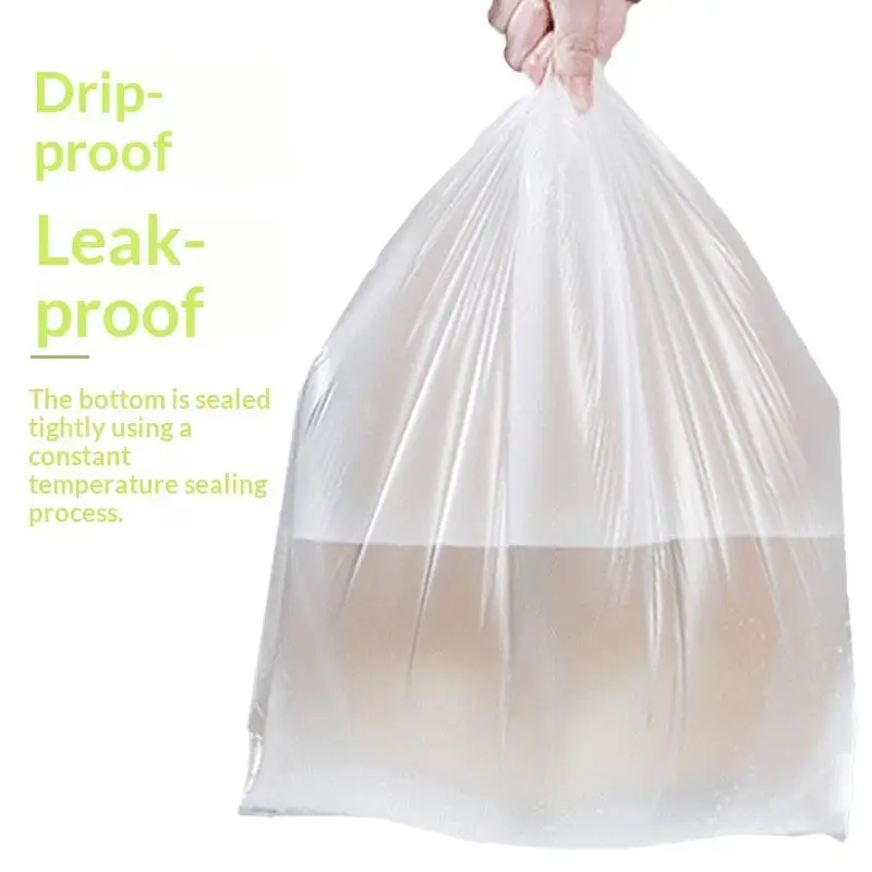 30/50PCS Extra White Large Garbage Bags, Thickened Transparent, Disposable Hotel Storage Plastic Bag For Kitchen,trash Dustbin