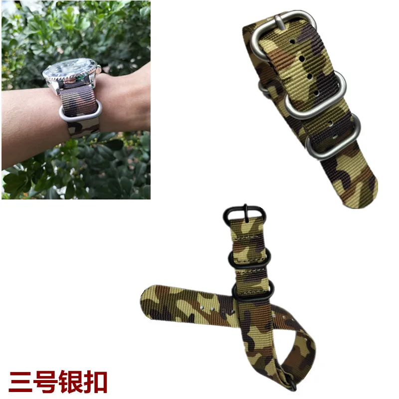 Camo Nylon Strap 18.20.22.24.26.28MMWatch Accessories for men and women